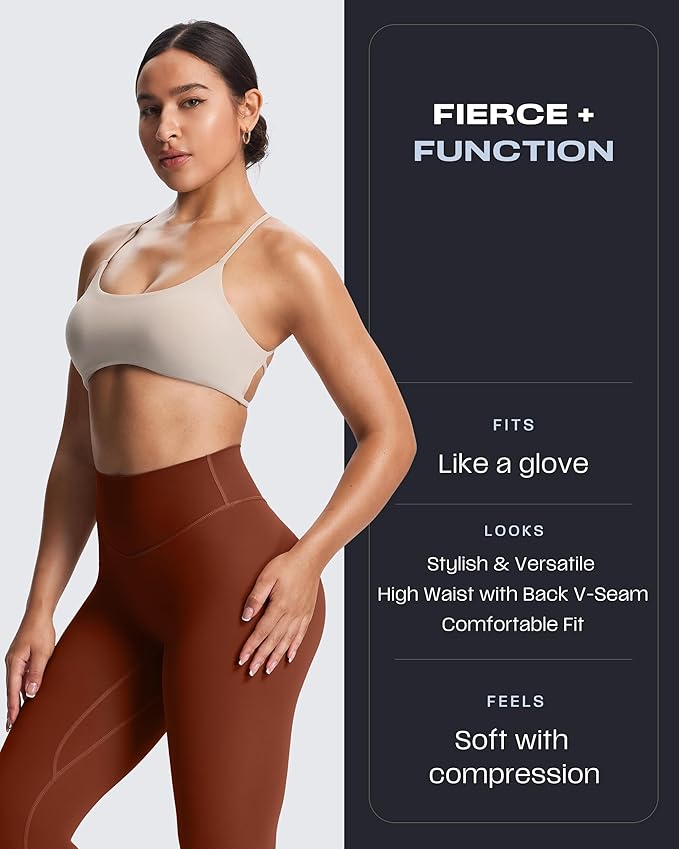 Aoxjox High Waisted Workout Leggings for Women Tummy Control Buttery Soft Yoga Metamorph Deep V Pants 26"