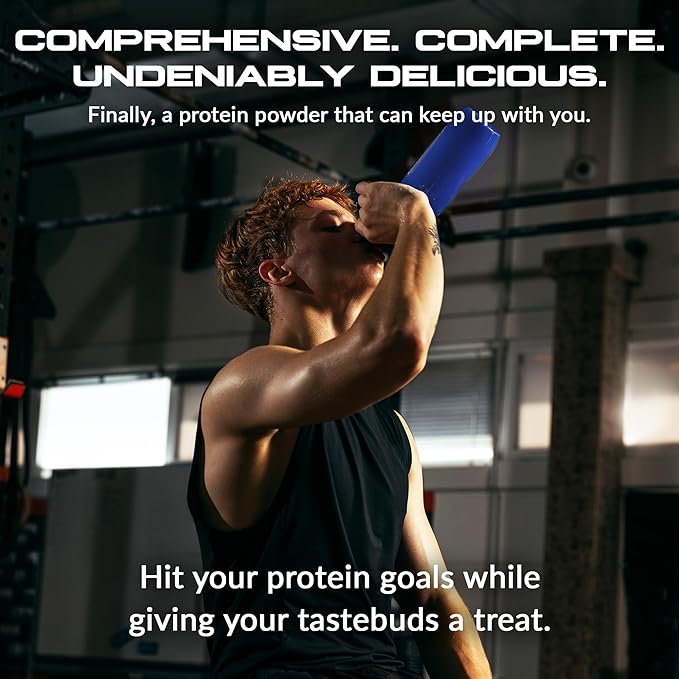 Granite Nutrition Protein Powder - Premium 5-Source Blend (Whey, Casein, Egg, Grass-Fed Beef) for Lean Muscle and Recovery - Blueberry Muffin Flavor, 30 Servings