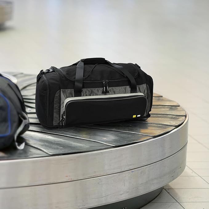 MIER Large Duffel Bag Men's Gym Bag with Shoe Compartment, 60L