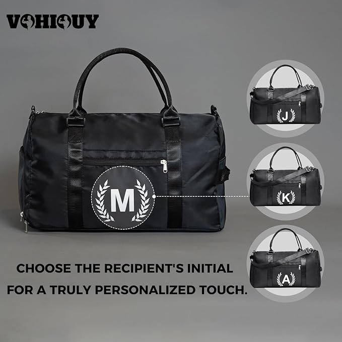Gym Bag for Women & Men, Fitness Workout Sports Travel Duffle Bag with Wet Pocket & Shoes Compartment, Great Present for Gym Lovers
