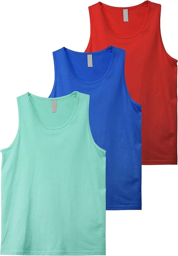 Hat and Beyond Mens Tank Top Soft Performance Boxing Gym Shirts Plain Muscle Tee