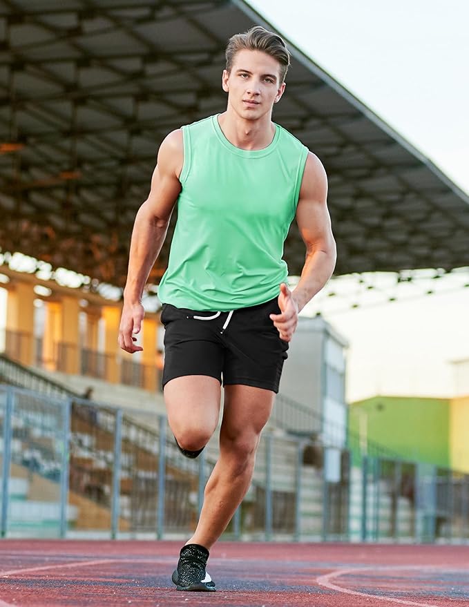 MIER Men's Workout Tank Tops UPF 50+ Swim Shirts Quick Dry Running Sleeveless UV Protection Muscle Tees