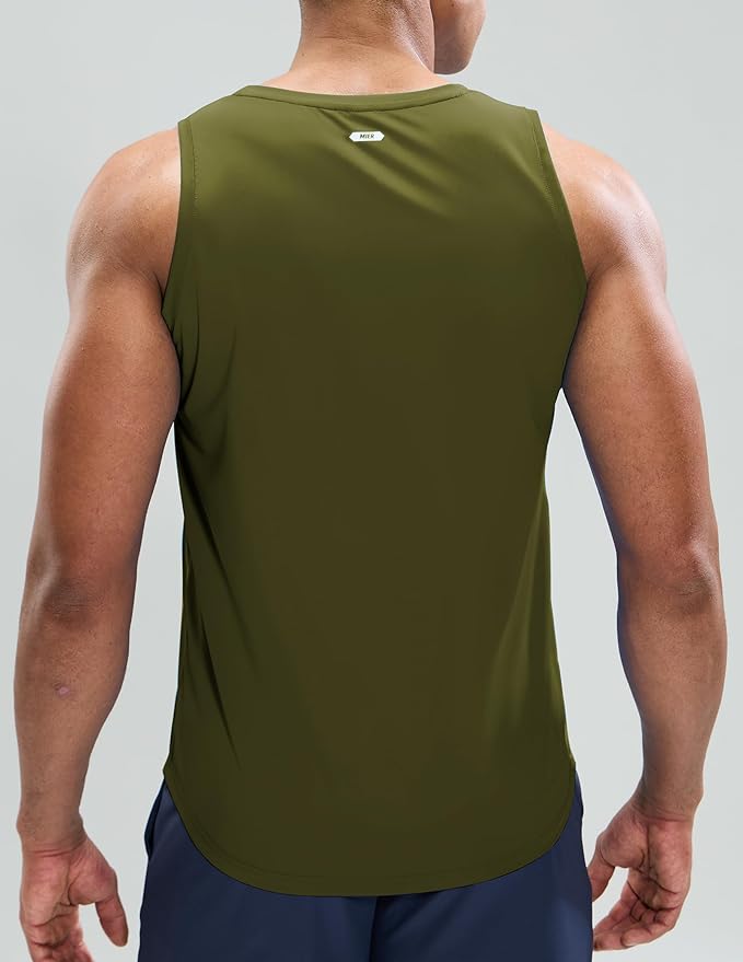 MIER Men's Tank Tops Workout Sleeveless Tee Shirts Muscle Athletic Gym Running Beach Tanks for Men, Quick Dry
