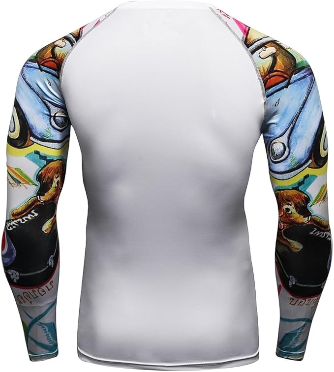 Men's Soft Slim Long Sleeve Dry-Fit Compression Gym Trainning Shirt