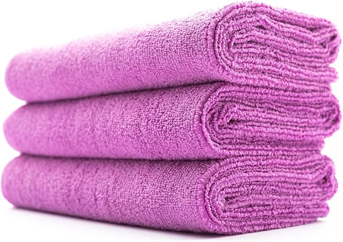 The Rag Company - Sport & Workout Towel - Gym, Exercise, Fitness, Spa, Ultra Soft, Super Absorbent, Fast Drying Premium Microfiber, 320gsm, 16in x 27in, Lavender - Pack of 3