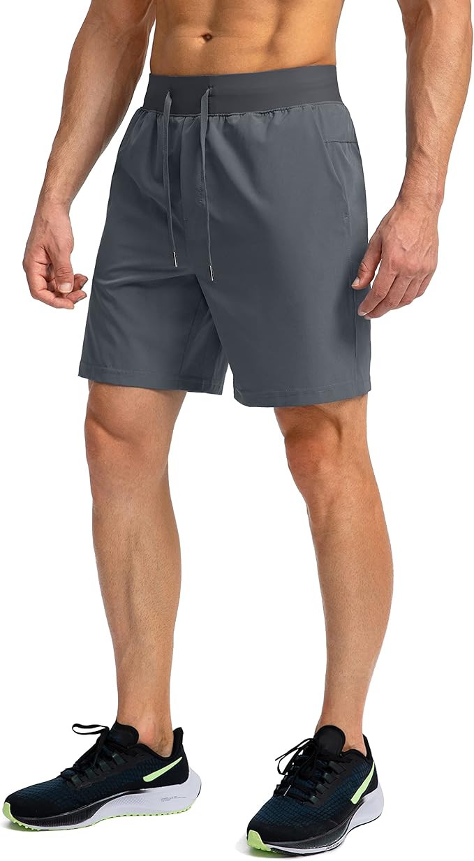 Men's Running Shorts with Zipper Pockets 9 Inch/ 7 Inch / 5 Inch Lightweight Quick Dry Gym Workout Athletic Shorts for Men