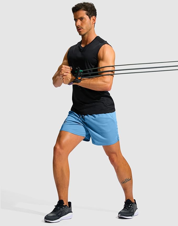 G Gradual Men's Running Athletic Shorts with Zipper Pocket 5"/ 7" Lightweight Quick Dry Gym Workout Shorts for Tennis Active