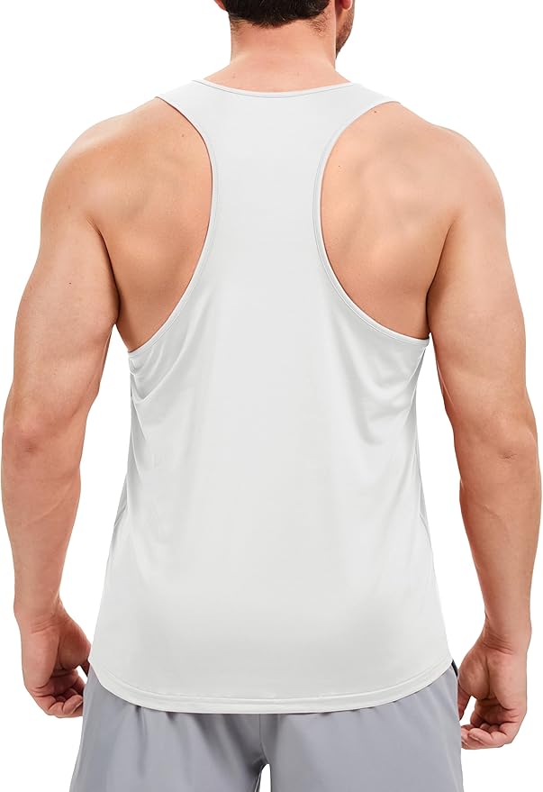 TACVASEN Mens Workout Tank Top UPF 80+ Y-Back Muscle Shirts Quick Dry Sleeveless Tee Shirt for Swim Beach Gym Athletic