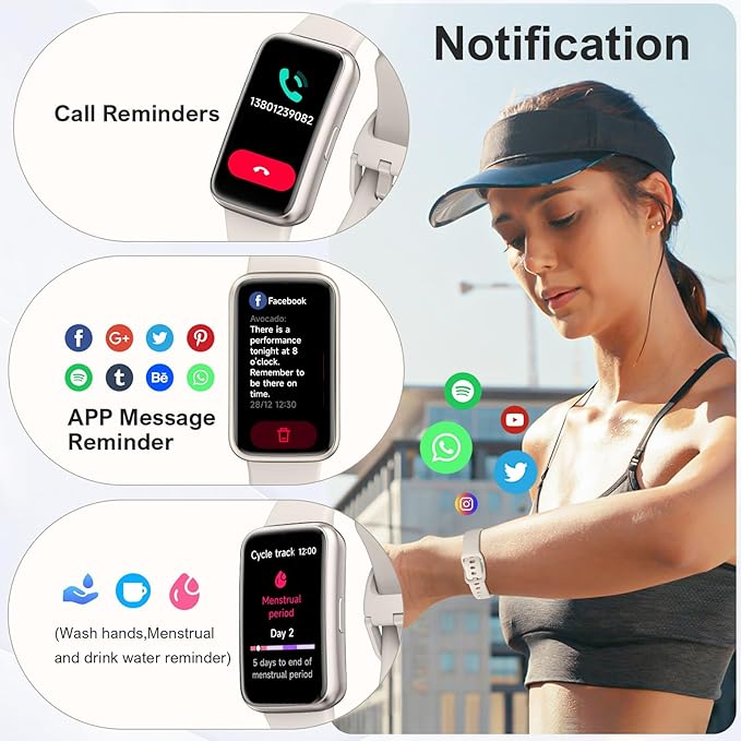 Fitness Tracker,Smart Watch with 24/7 Heart Rate Blood Oxygen Sleep Monitor,1.47" HD Touchsreen with Step & Calorie Counter 100+ Sport Modes Health Activity Trackers for Men and Women (White)
