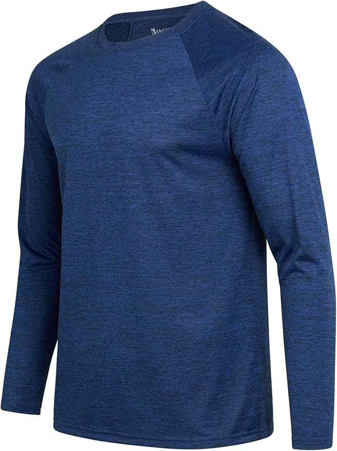 iXtreme Mens Athletic Shirts - 4 Pack Moisture Wicking Long Sleeve Dri Fit Shirts for Men - Workout Tops & Activewear (S-3X)