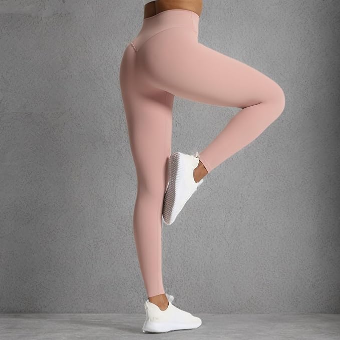 Aoxjox High Waisted Workout Leggings for Women Tummy Control Buttery Soft Yoga Metamorph Deep V Pants 26"