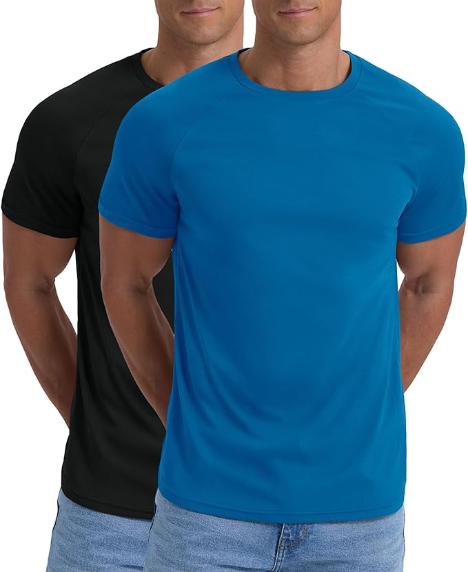Askdeer Men's T-Shirt Short Sleeve Quick Dry Shirts Lightweight Workout Athletic Tees for Running, Beach, Hiking