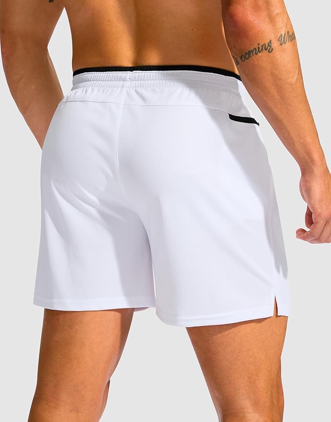 G Gradual Men's Running Athletic Shorts with Zipper Pocket 5"/ 7" Lightweight Quick Dry Gym Workout Shorts for Tennis Active