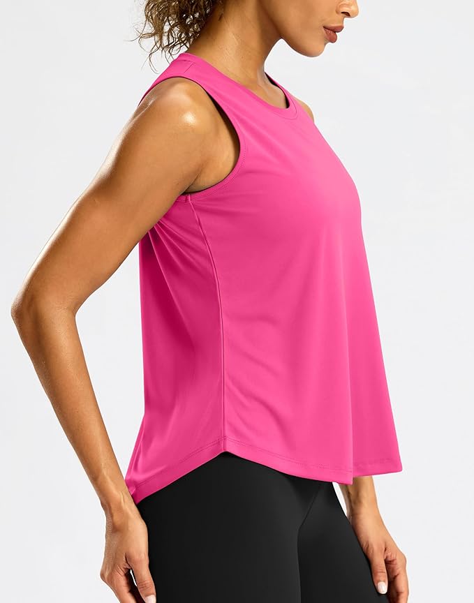 G Gradual Workout Tank Top for Women Sleeveless Athletic Yoga Tops High Neck Quick Dry Running Tennis Sports Shirts for Women