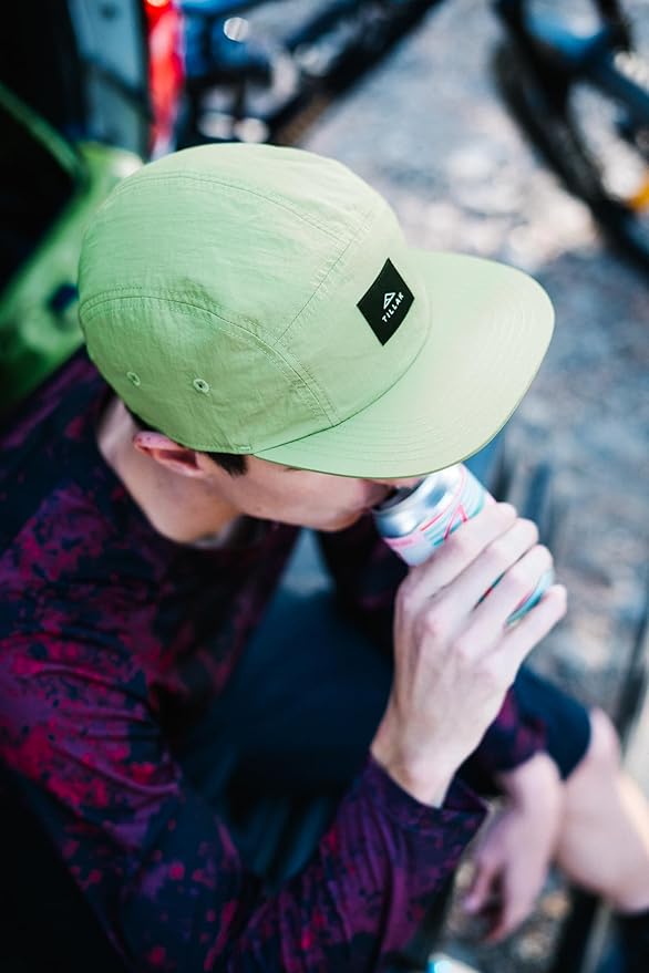 Tillak Wallowa Camp Hat, Lightweight Nylon 5 Panel Cap with Snap Closure