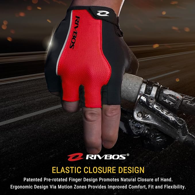 RIVBOS Cycling Gloves Bike Gloves for Men Women with Anti-Slip Shock-Absorbing Pad for Bicycle/Workout/Road Bike/Gym/Driving CHG001