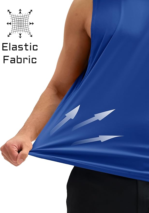 MAGCOMSEN Mens Workout Tank Tops Undershirt Cotton Muscle Athletic Sleeveless Shirts for Gym