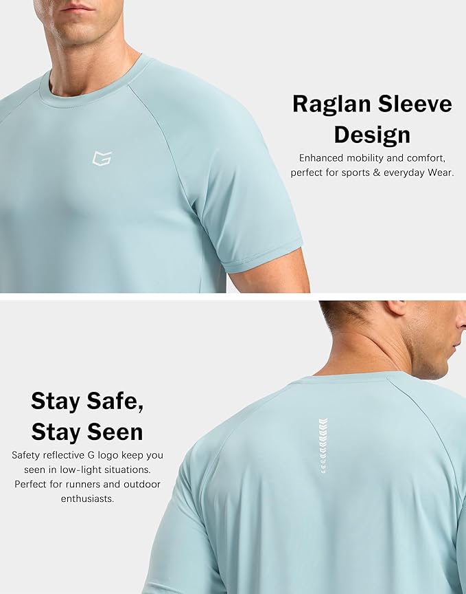 G Gradual Men's Workout Athletic T-Shirts Moisture Wicking Cooling Running Shirts Short Sleeve Performance Tee for Gym Tennis