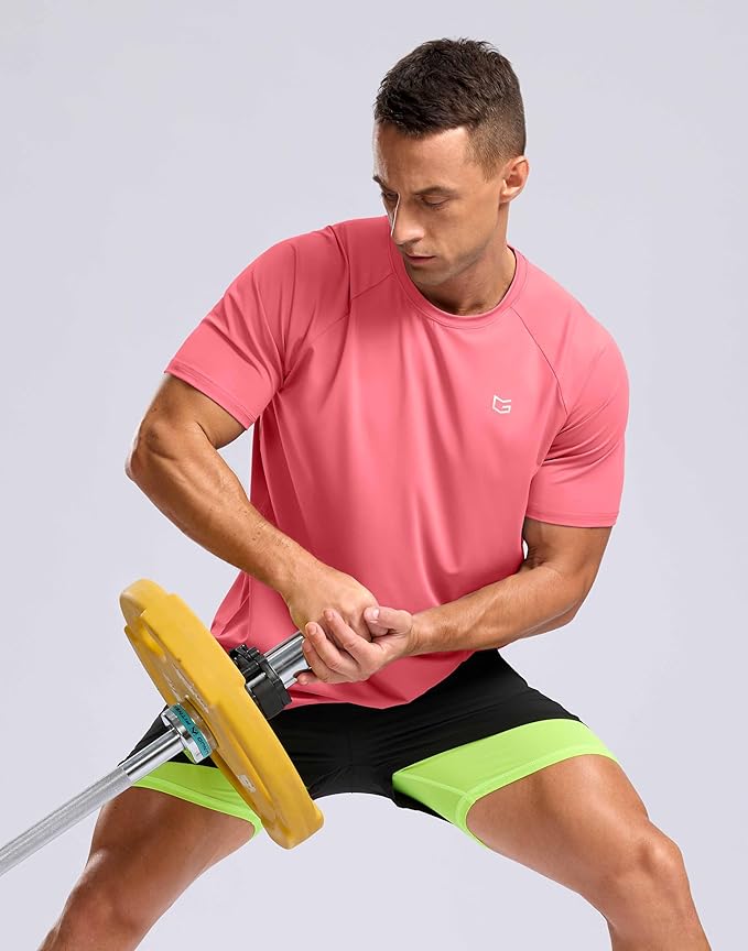 G Gradual Men's Workout Athletic T-Shirts Moisture Wicking Cooling Running Shirts Short Sleeve Performance Tee for Gym Tennis