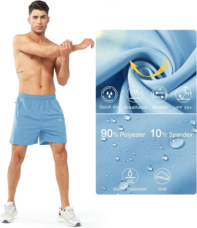 NORTHYARD Men's Athletic Running Shorts Quick Dry Workout Shorts 7"/ 5"/ 9" Lightweight Sports Gym Basketball Tennis Hiking