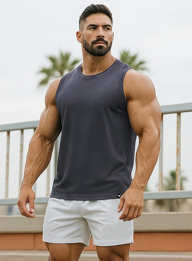 Men's Athletic Tank Tops Sleeveless Muscle Shirts Workout Running Bodybuilding Gym Tanks