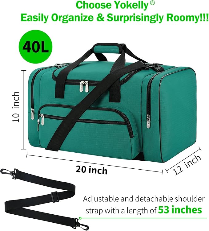 Sports Duffel Bag 20 inch for Travel Gym - Green