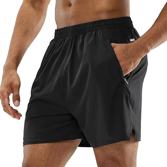 MIER Men's Workout Running Shorts Quick Dry Active 5 Inches Shorts with Pockets, Lightweight, Breathable