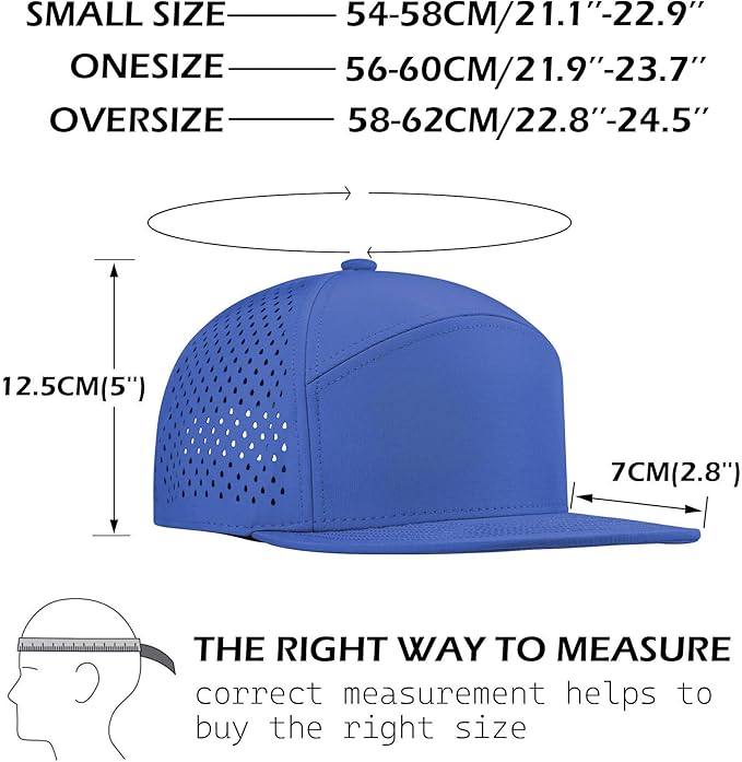 Performance Snapback Hats for Men Women,Flat Bill Cap,Golf,Running,Workout