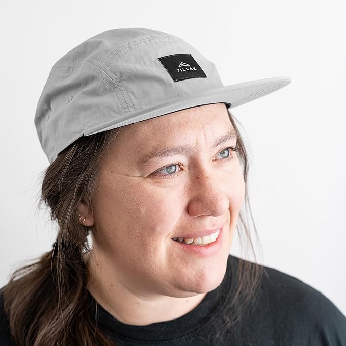Tillak Wallowa Camp Hat, Lightweight Nylon 5 Panel Cap with Snap Closure