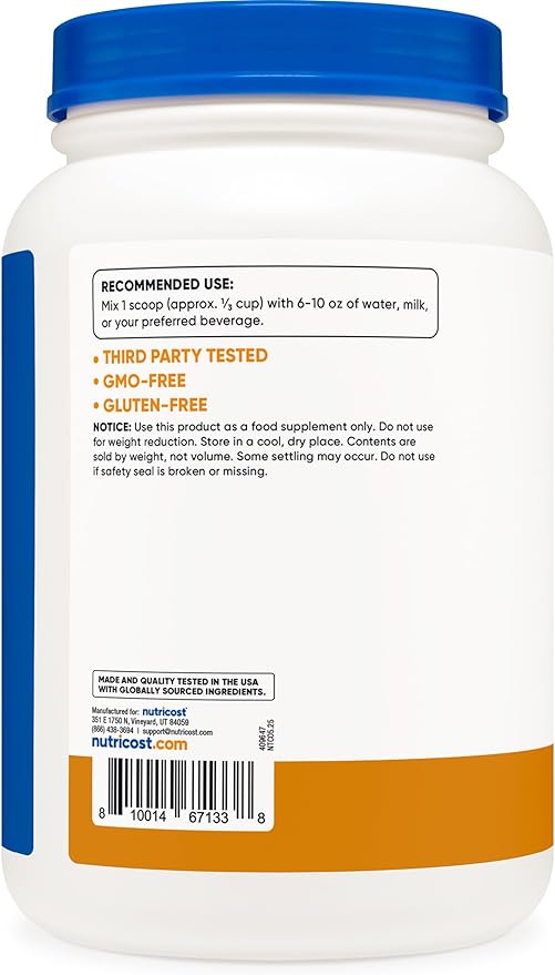 Nutricost Whey Protein Concentrate (Chocolate Peanut Butter) 2LBS - Gluten Free & Non-GMO