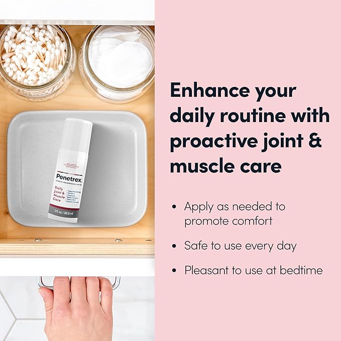 Penetrex Joint & Muscle Therapy - Soothing Gel for Back, Neck, Hands, Feet - Premium Whole Body Rub with Arnica, Vitamin B6 & MSM - 3oz Roll On Gel (3-Pack)