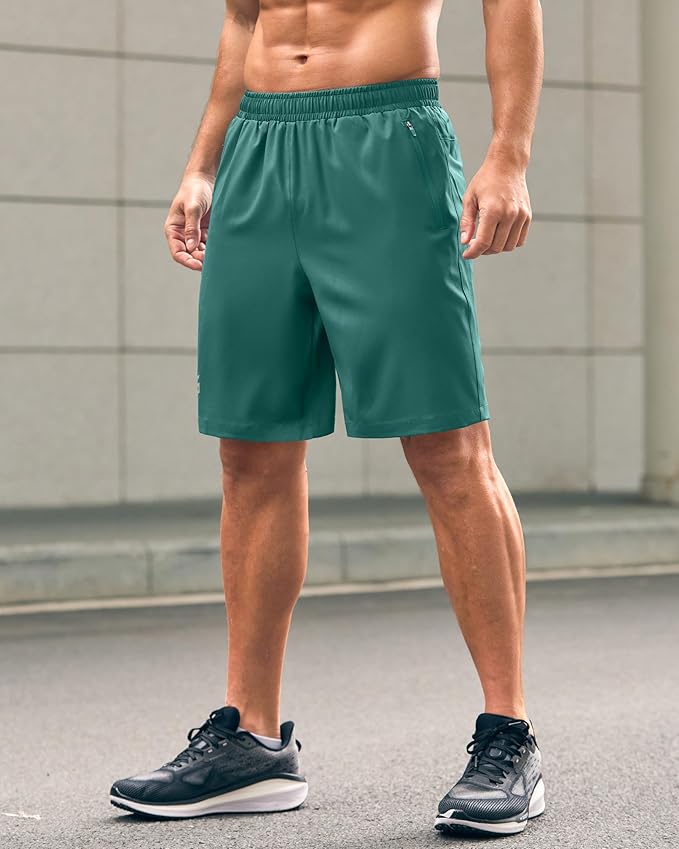 G Gradual Men's Athletic Running Shorts with Zipper Pockets Quick Dry 7"/ 5"/ 9" Workout Gym Shorts for Basketball Hiking