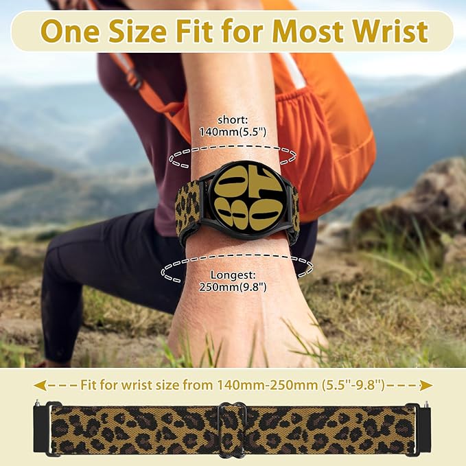 Quick Release Watch Band - Choice of Width -18mm 19mm 20mm 22mm 24mm Watch Bands, Solo Loop Adjustable Elastic Nylon Watch Straps Replacement Wristband for Men Women