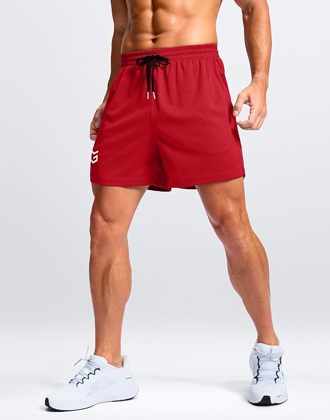 G Gradual Men's Athletic Workout Shorts with Pockets 5"/7"/9" Lightweight Quick Dry Gym Basketball Running Shorts for Men