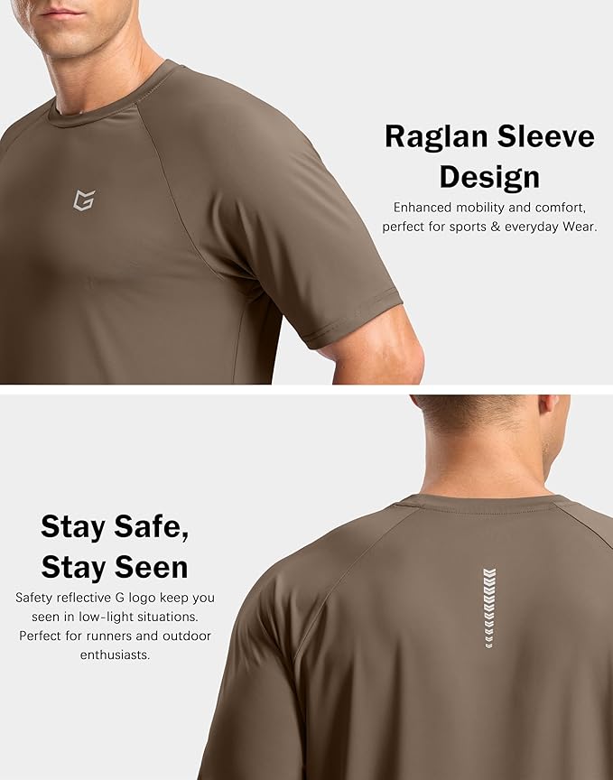 G Gradual Men's Workout Athletic T-Shirts Moisture Wicking Cooling Running Shirts Short Sleeve Performance Tee for Gym Tennis