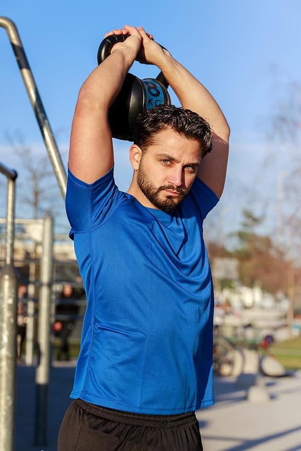 frueo Men's 1/3 Pack Workout Shirts Quick Dry Moisture Wicking Short Sleeve Mesh Athletic T-Shirts