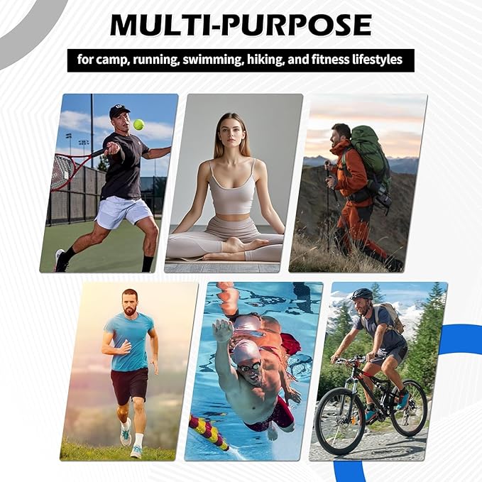 HOMERHYME Microfiber Gym Towels, 5 Pack Yoga Towels, 16 x 27 Inch Quick Dry Hand Towels, Absorbent Towel Set for Fitness Workout Beach Travel Sweat, Home Gym Accessories for Women & Men