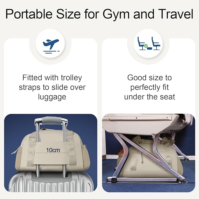 Small Gym Bag 14 inch for Women & Men Mini Gym Duffel Bag with Wet Compartment Waterproof Travel Duffle Bag for Sports Workout Dance