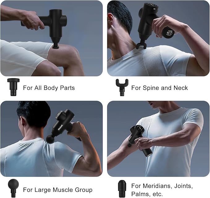 Mebak 7 Massage Gun, Massage Gun Deep Tissue for Pain Relief, Muscle Massager for Home, Office & Gym, 5 Speed Levels