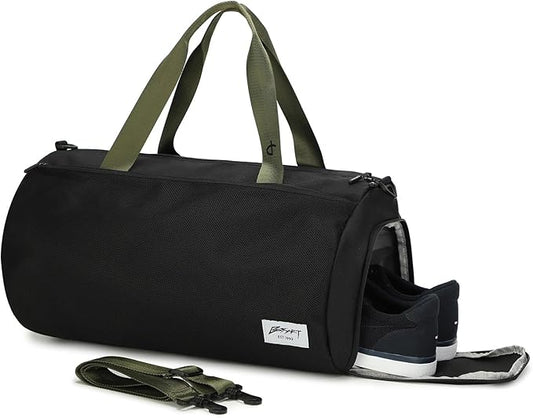 BE SMART Waterproof Mens Gym Bag with Shoe Compartment, Duffle Bags with Wet Pocket for Men, Lightweight Large Sport Duffel Option for Overnight Weekender, Fitness, Swim, Boxing,Travel