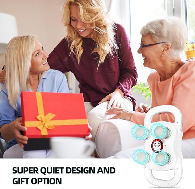 DEITY Massage Gun Deep Tissue, 4-Heads Handheld Electric Body Massager, Percussion Massager for Pain Relief in Back, Leg, Neck, Shoulder and Body, Relax Perfect Gifts for Man Women, White