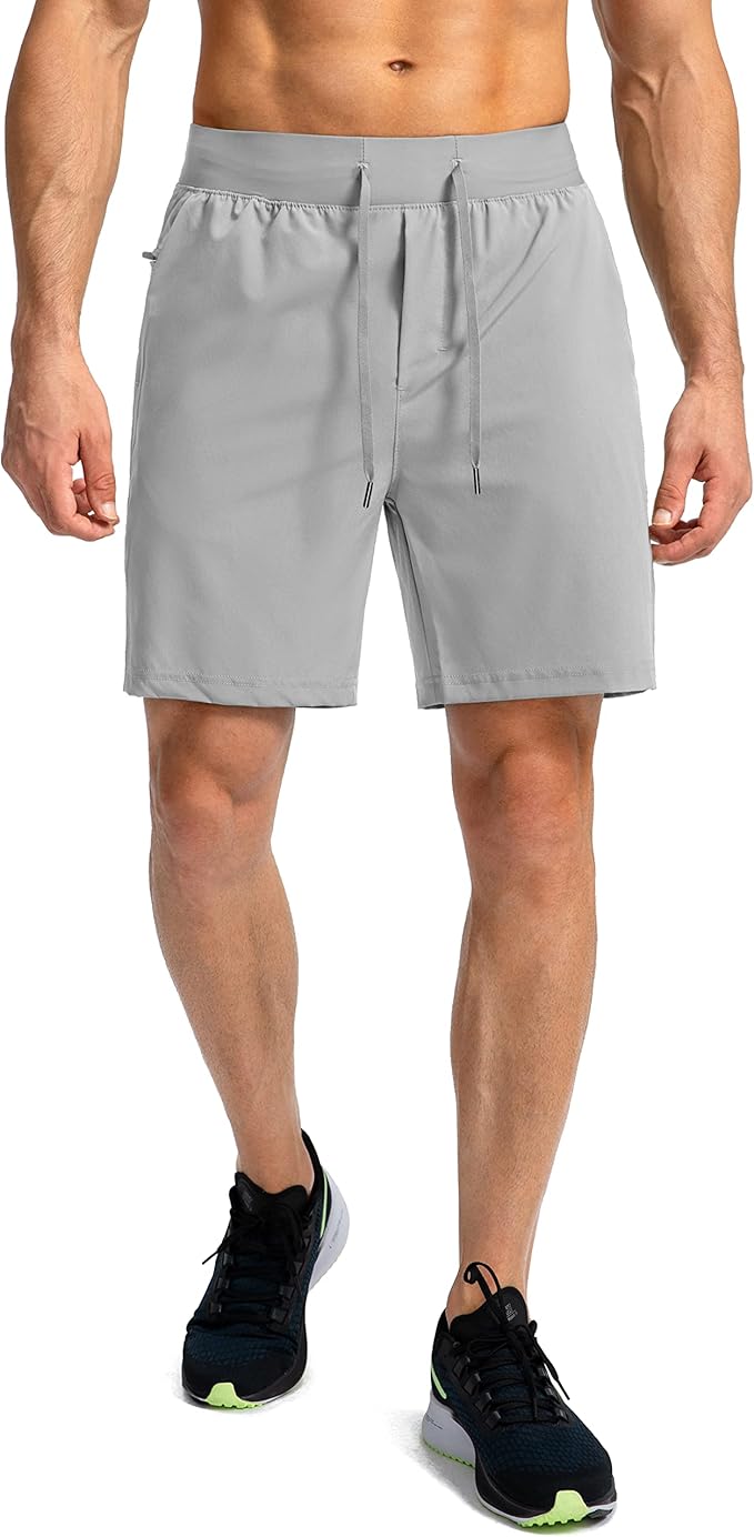 Men's Running Shorts with Zipper Pockets 9 Inch/ 7 Inch / 5 Inch Lightweight Quick Dry Gym Workout Athletic Shorts for Men