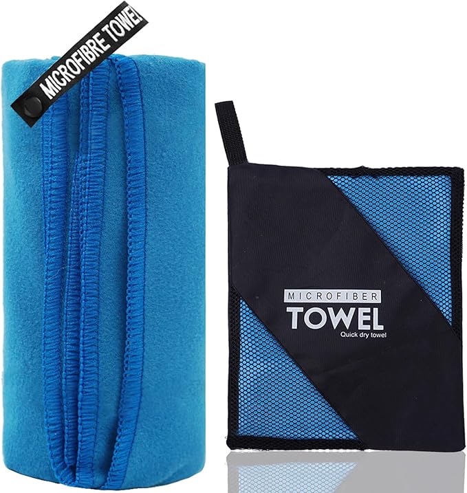 Microfiber Travel Towel, Soft Lightweight Quick Dry Towel, Super Absorbent Compact Travel & Sports & Beach Towels for Camping, Backpack, Gym, Swimming, Yoga, Hiking (XL:30"×60" -Blue)