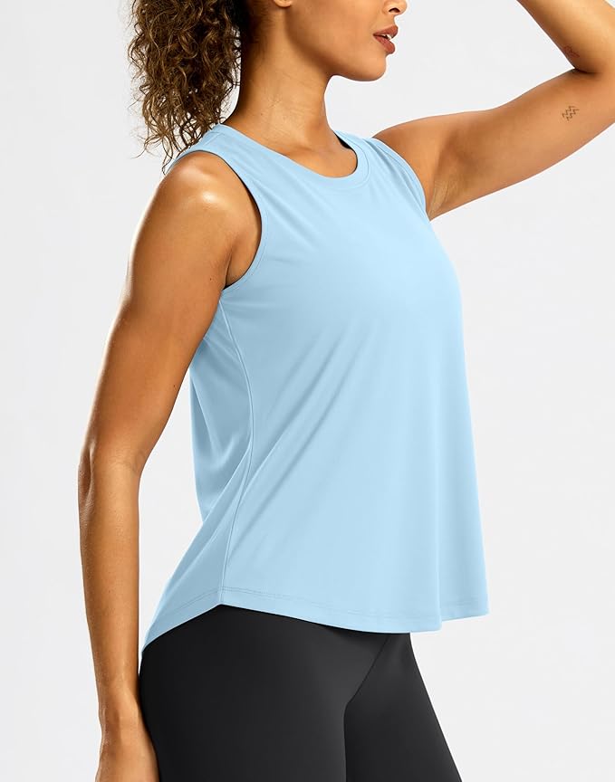 G Gradual Workout Tank Top for Women Sleeveless Athletic Yoga Tops High Neck Quick Dry Running Tennis Sports Shirts for Women