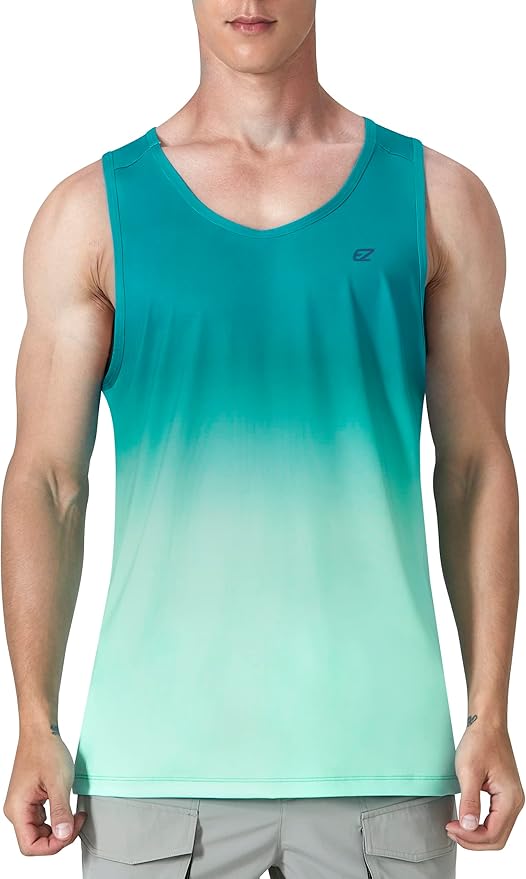 EZRUN Men's Quick Dry Sport Tank Top for Bodybuilding Gym Athletic Jogging Running,Fitness Training Workout Sleeveless Shirts