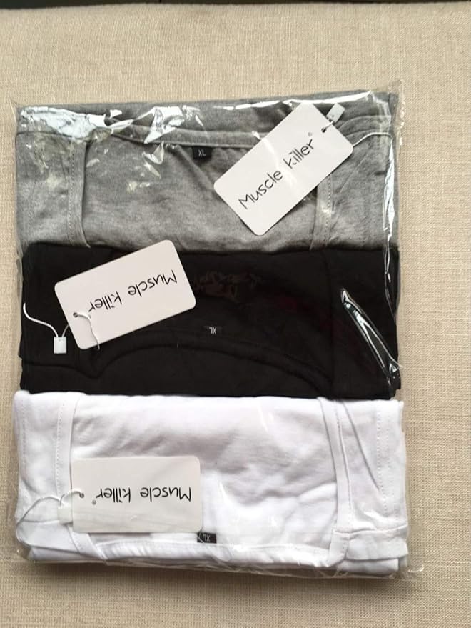 Muscle Killer Men's Muscle Gym Workout Stringer Tank Tops Bodybuilding Fitness T-Shirts 1/2/3 Pack