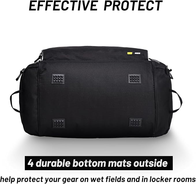 MIER Large Duffel Bag Men's Gym Bag with Shoe Compartment, 60L