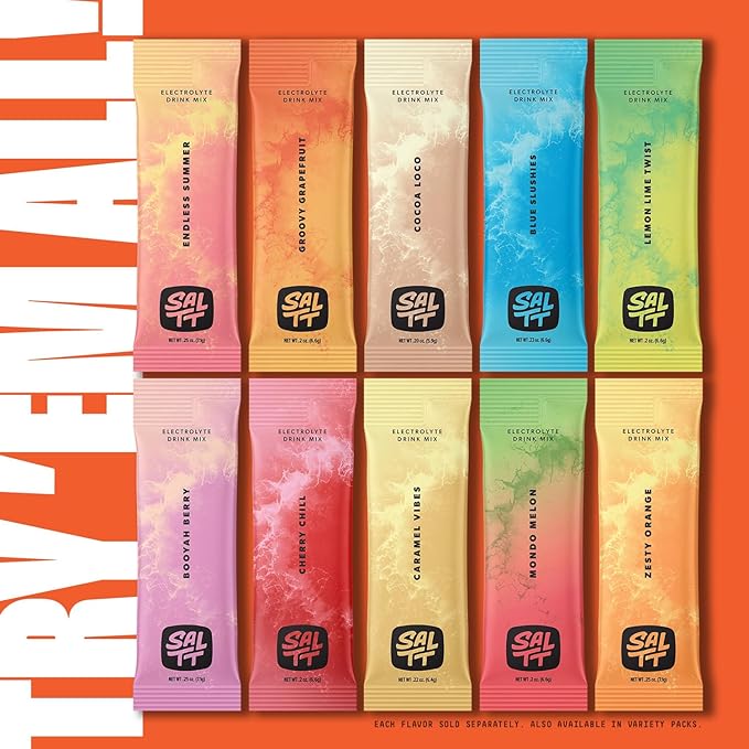 SALTT Electrolytes Powder Unflavored Drink Mix - Clean Slate - 30 Hydration Packets - Magnesium, Potassium, Sodium, Trace Minerals - Zero Sugar & Gluten Free - Travel Essentials