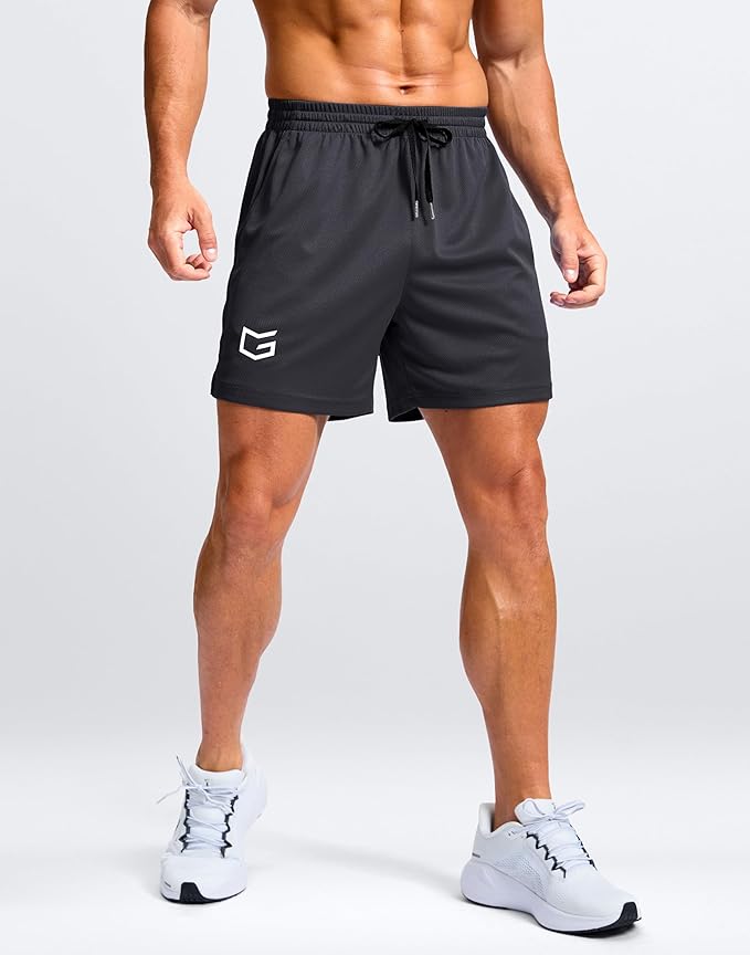 G Gradual Men's Athletic Workout Shorts with Pockets 5"/7"/9" Lightweight Quick Dry Gym Basketball Running Shorts for Men