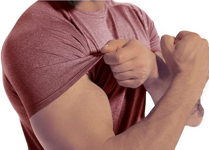 Men's 3pack Dry Fit Workout Gym Short Sleeve T Shirt Moisture Wicking Active Athletic Performance Running Shirts